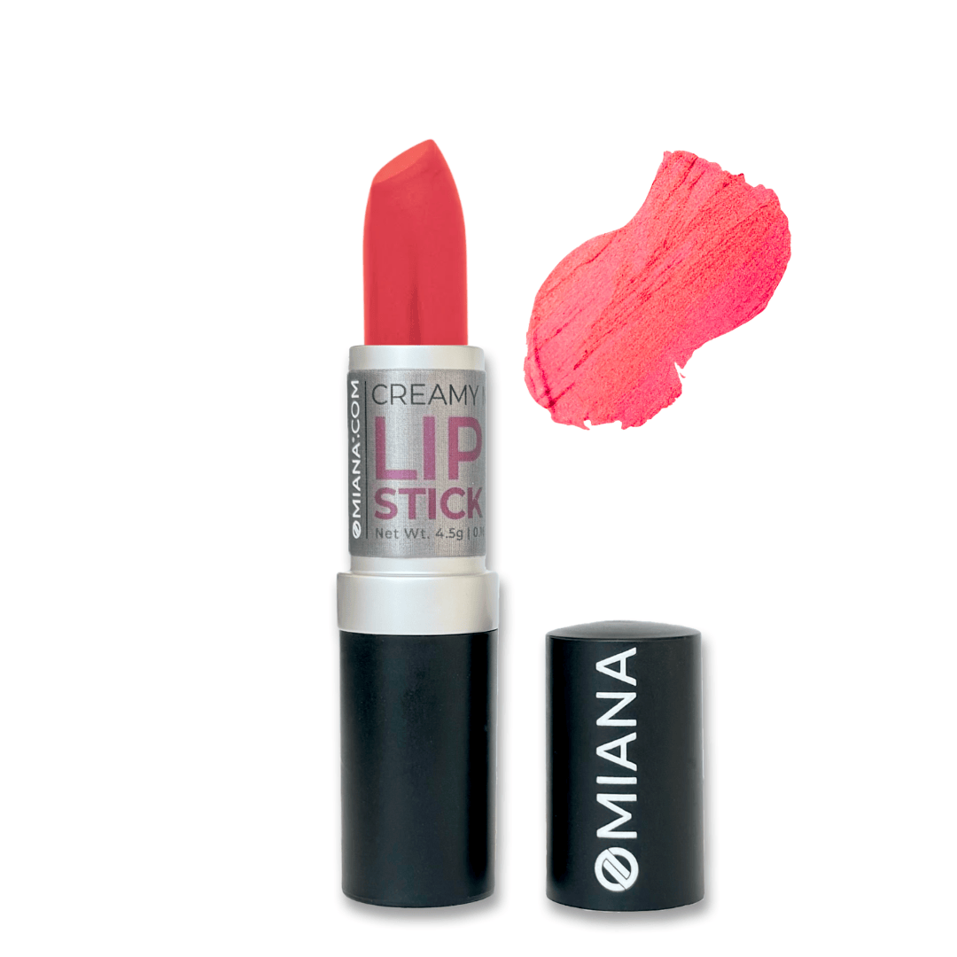 Omiana Natural Cosmetics Lipstick Ruby Shimmer Creamy Mineral Lipstick - Titanium Dioxide-Free + Mica-Free Options!