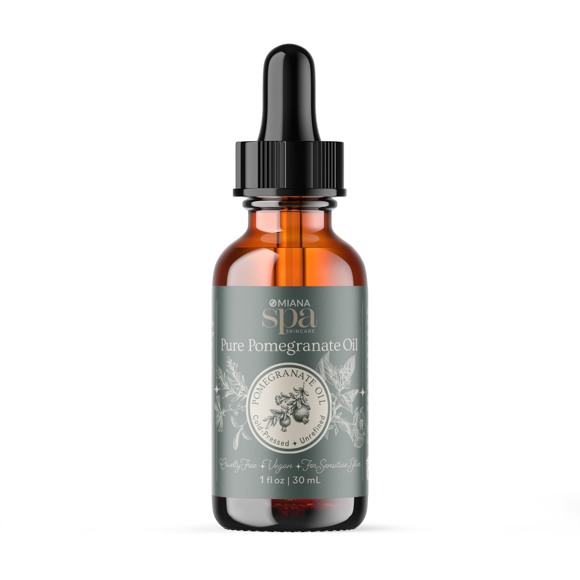 Omiana Natural Cosmetics Oil Pure Pomegranate Oil – Cold-Pressed, Nutrient-Rich Facial Oil for Sensitive Skin